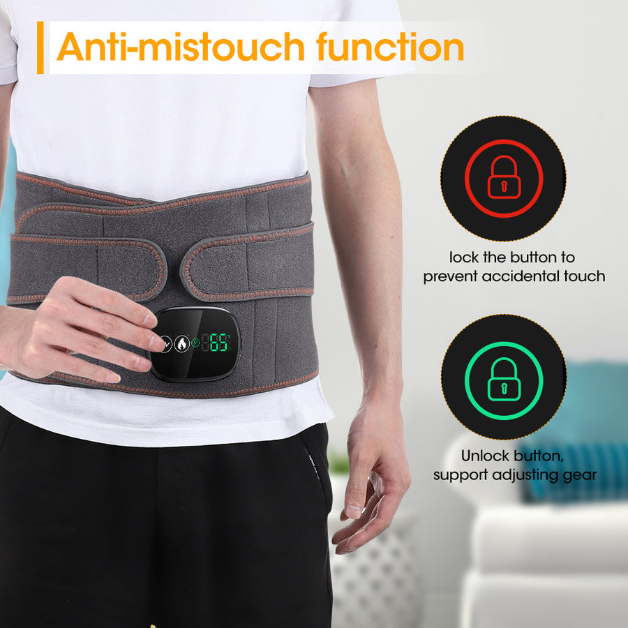 Red Light Heating Massage Belt with Digital Display