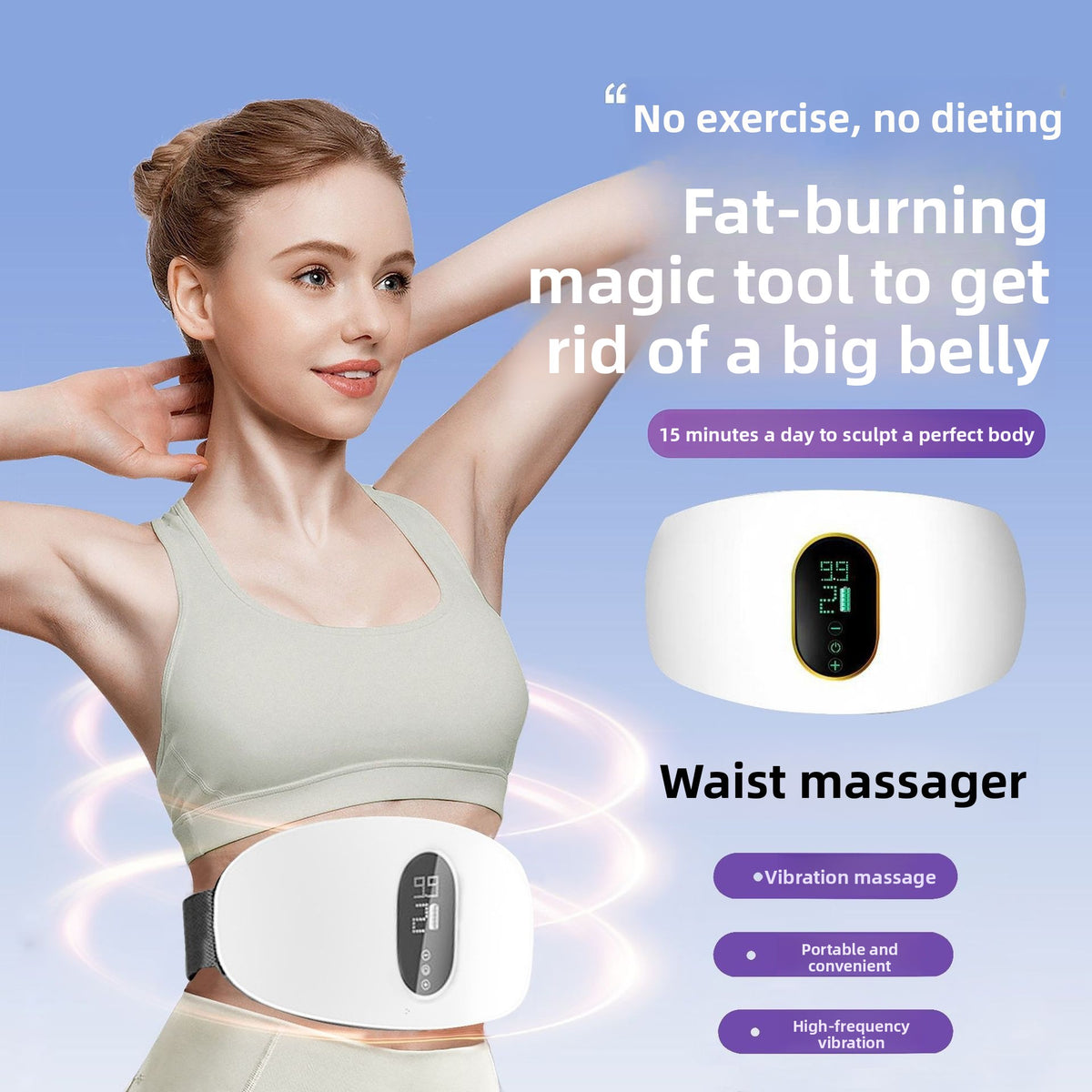 Rechargeable Heating Waist Massager Belt