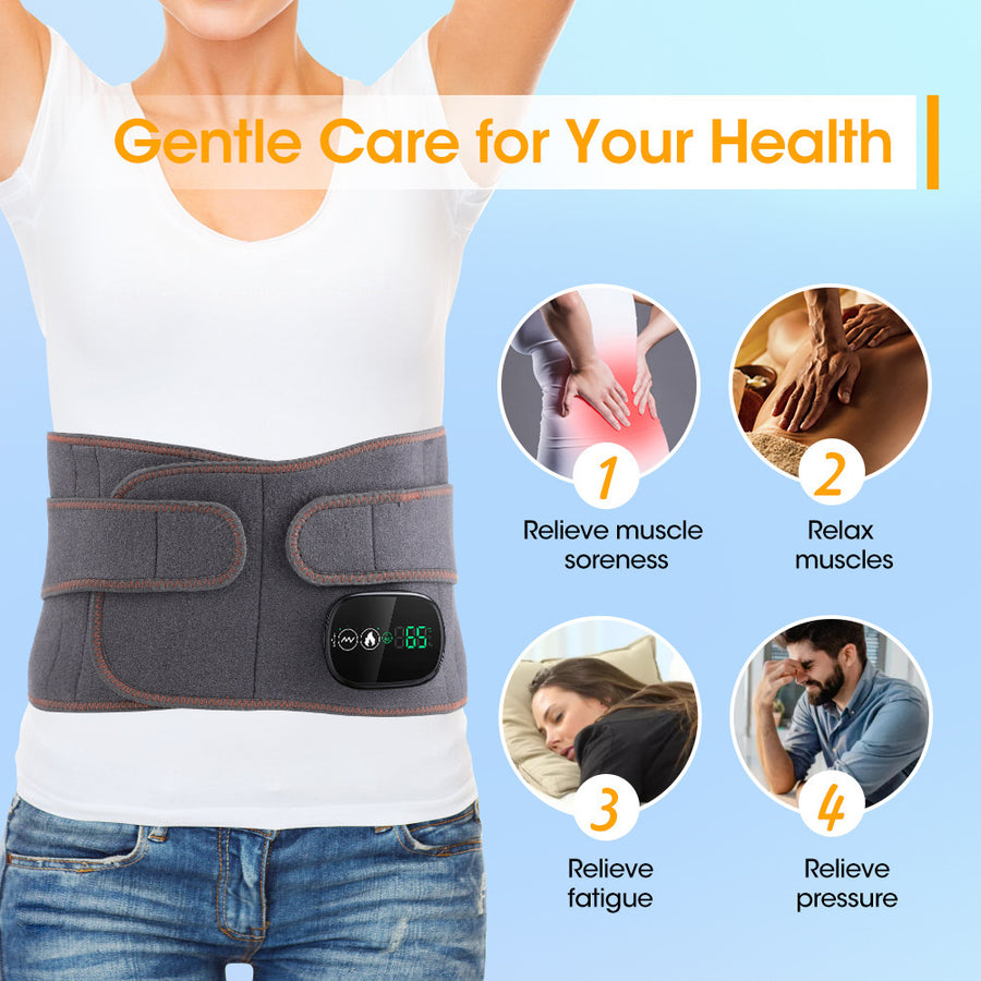 Red Light Heating Massage Belt with Digital Display