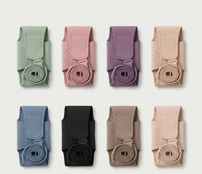 The facial wrap shown folded in its eight colourways