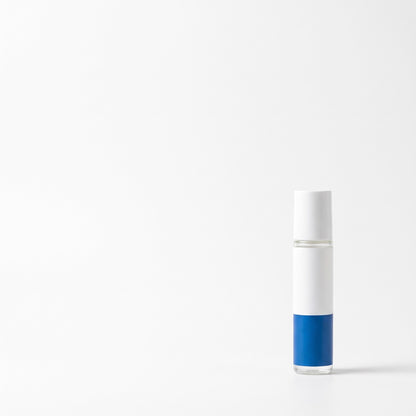The serum bottle small in frame with clear space for the active ingredient list