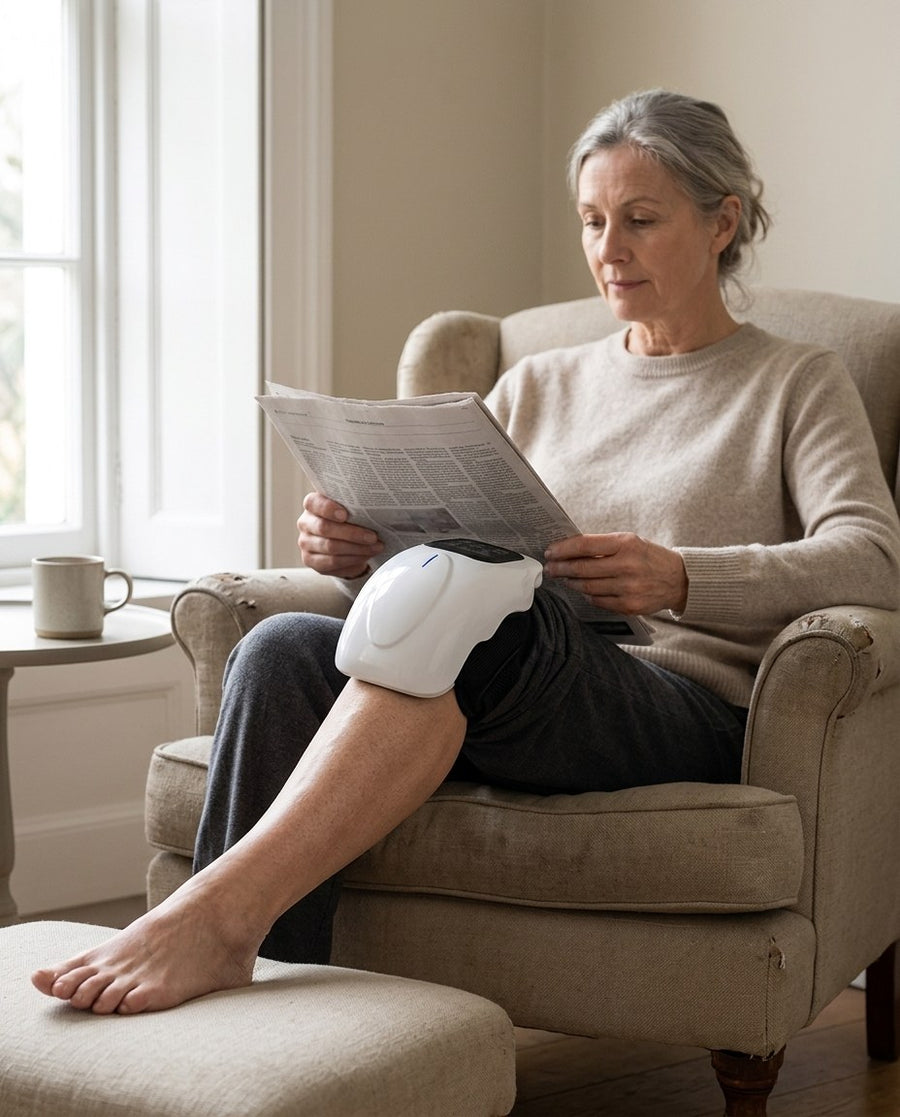 Rechargeable Knee Massager with Heating and Red Light Therapy