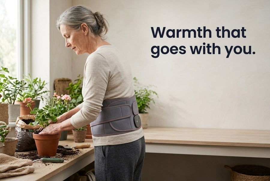 Red Light Heating Massage Belt with Digital Display